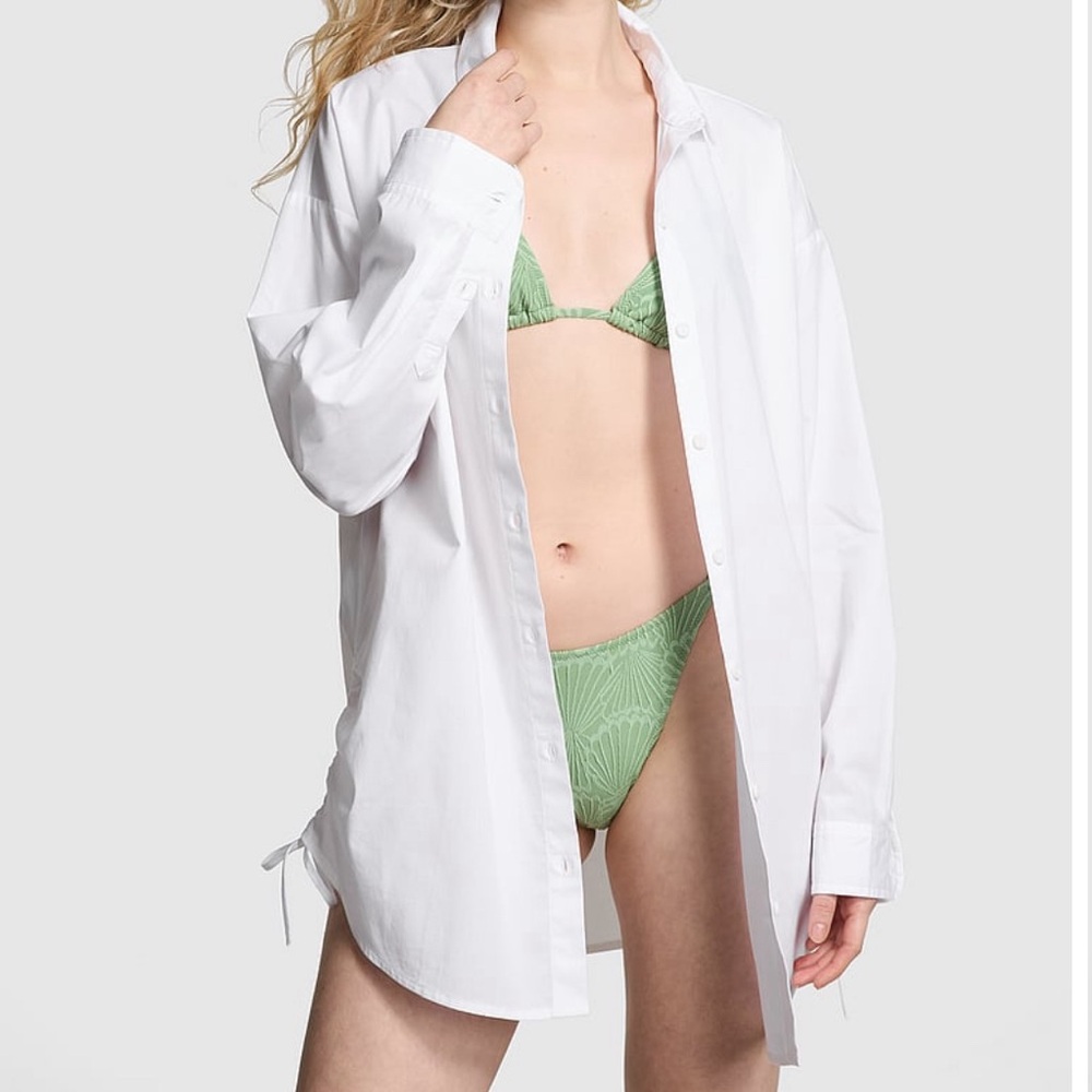 Cotton Poplin Cover Up Shirt
